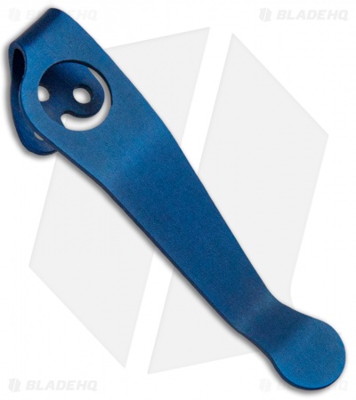 Lynch Northwest Spyderco Para 3  Left Hand Ti Pocket Clip (Blue) NW