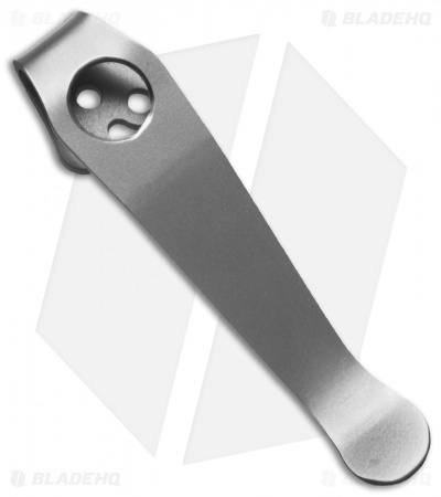 Lynch Northwest Short Titanium Spyderco Pocket Clip (Polished) NW