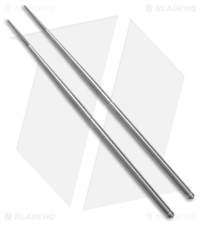 Foltsum 2-Piece Takedown Chopsticks Raw / Satin Titanium with Pouch