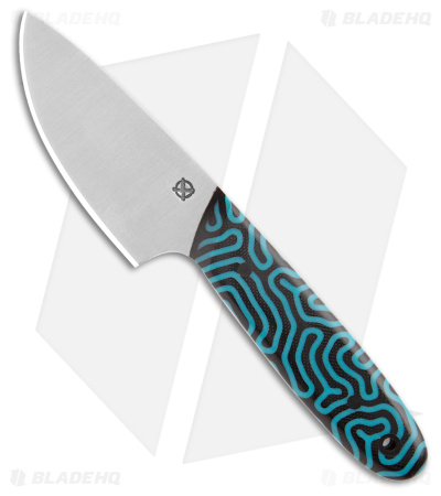 Blue Collar Blades Samson EDC Knife w/ Blue & Black Topo G-10 (3" Satin)