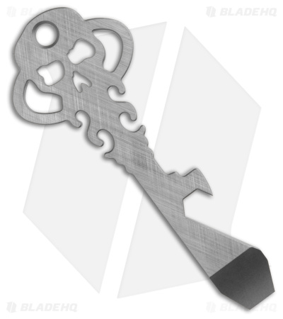 Chaves Knives Skeleton Key Tool Prybar - Gray Titanium Crosshatch