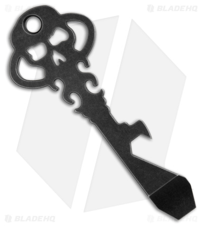 Chaves Knives Skeleton Key Tool Prybar - D2 Black Stonewashed