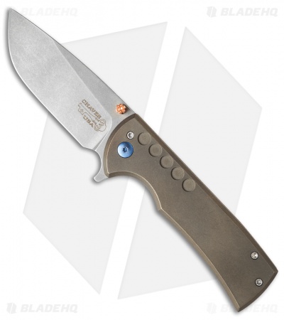 Ferrum Forge + Chaves Veloz Flipper Knife Dots Bronze (3.125" Stonewash) FFKW