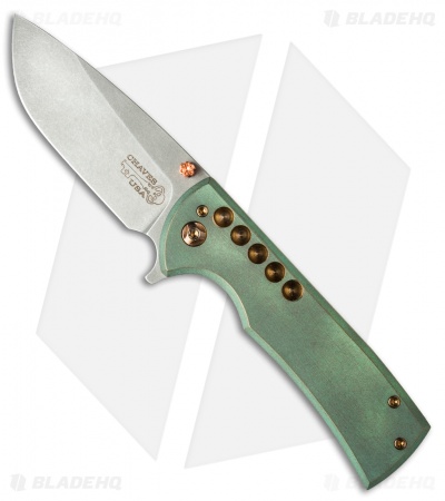 Ferrum Forge + Chaves One-Off Veloz Flipper Knife Green (3.125" Stonewash) FFKW