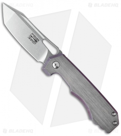 Chaves American Made JB Stout Megalodon 325 Knife Two-Tone Purple Ti (3.25" SW)