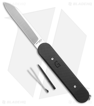 Chuck Gedraitis Swiss Army Switchblade Automatic Knife Black Al (3.25" Satin)