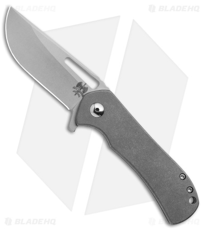 Doc Shiffer Recon Lightweight Frame Lock Knife Blasted/Tumbled Ti(3" SW Nitro V)