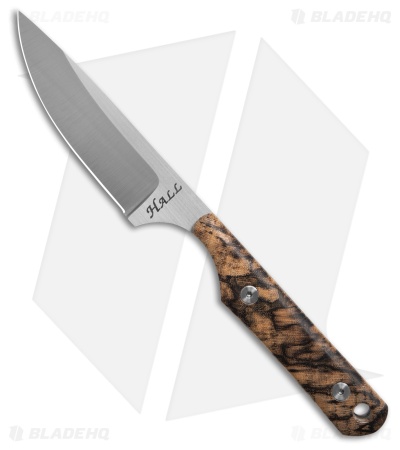 Jeff Hall Custom Neck Knife Spalted Hackberry (2.75" Satin)