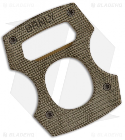 BRNLY Contra Cypop Bottle Opener OD Canvas Micarta/Brass - Blade HQ