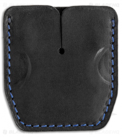 GSD BRNLY Cypop Contra Baldy Cozie - Black Leather w/ Blue Stitching