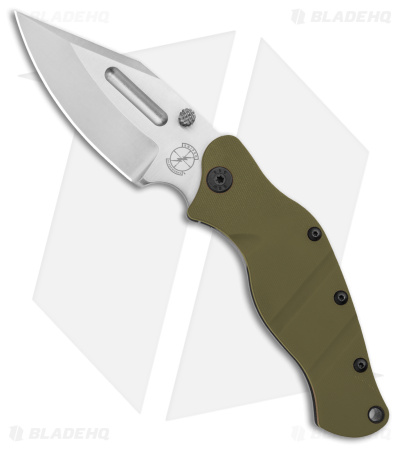 Sniper Bladeworks LPC Frame Lock Knife OD Green G-10/SW Ti (3.5" Satin)