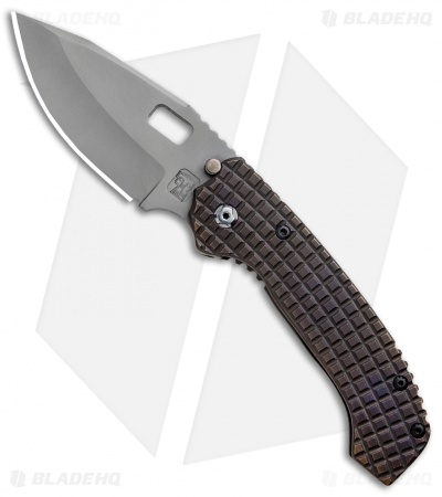 Trouble Blades Custom Mofo Frame Lock Knife Frag Ti (3.75" Bead Blast 4V)
