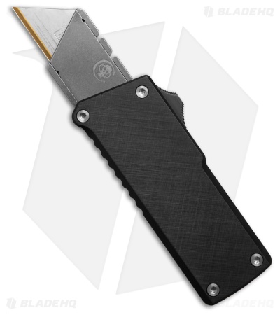 Chaves Handy Utility Blade (CHUB) OTF Knife Black Cross-Hatch Al (1" Utility)