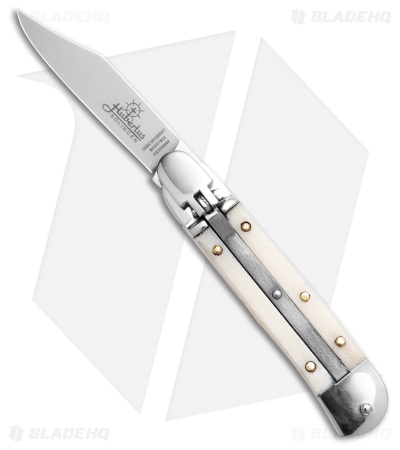 Hubertus Lever Lock Bone Automatic Knife (2.5" Satin)