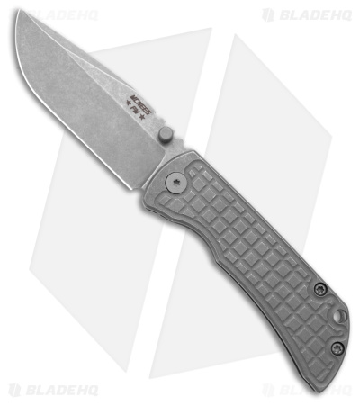 McNees Knives MAC2 Frame Lock Knife Frag Atomic Stonewash (3" Matte SW) MagnaCut