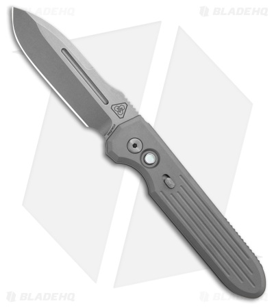 Pro-Tech PDW Invictus MagnaCut Automatic Knife Gray Aluminum (3.5" Stonewash)