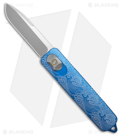 Prometheus Design Werx SPD UFO MagnaCut OTF Knife Blue/White Waves Al (3.25" BB)