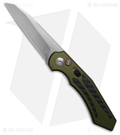 Diablo Automatic Knife Green Aluminum (3.4" Satin)