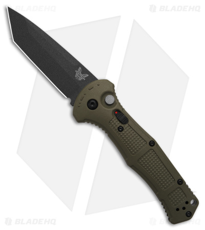 Benchmade Claymore Tanto Automatic Knife Ranger Green (3.6" Black) 9071BK-1