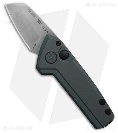 Buck Knives 839 Mini Deploy CA Legal Automatic Knife Blue Aluminum (1.75" Satin)
