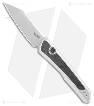 Kershaw Launch 20 MagnaCut Automatic Knife Raw Aluminum + CF (3" Satin) 7050