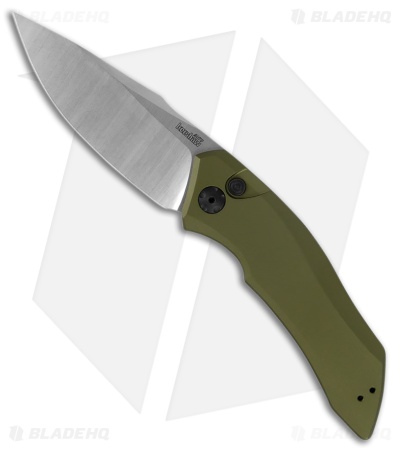 Kershaw Launch 1 Automatic Knife Olive Aluminum (3.4" Satin)