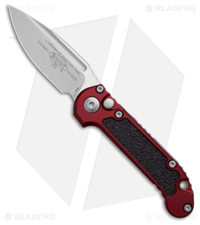 Microtech LUDT Gen III S/E Automatic Knife Merlot Red Al (3.5" SW) 1135-10MR