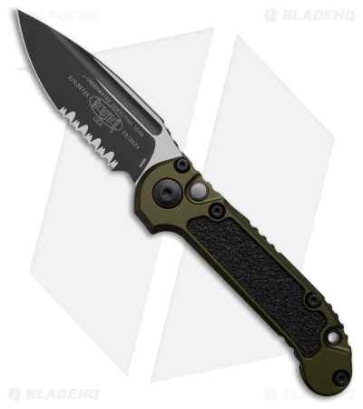 Microtech LUDT Gen III S/E Automatic Knife OD Green Al/3M (3.5" Black Serr)
