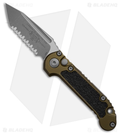 Microtech LUDT Gen III T/E Automatic Knife OD Green Al (3.5" Apoc Full Serr)