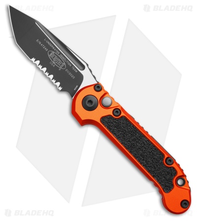 Microtech LUDT Gen III T/E Automatic Knife Orange Al (3.5" Black Serr) 1136-2OR