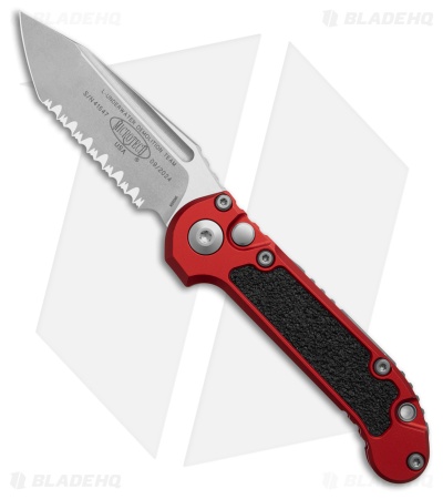 Microtech LUDT Gen III T/E Automatic Knife Red Al (3.5" SW Full Serr) 1136-12RD