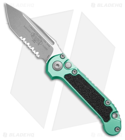 Microtech LUDT Gen III T/E Automatic Knife Turquoise Aluminum (3.5" Apoc Serr)