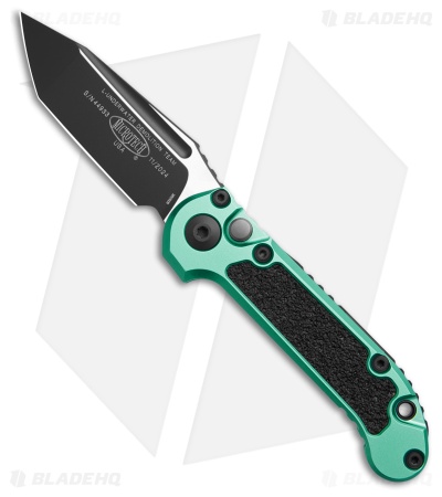 Microtech LUDT Gen III T/E Automatic Knife Turquoise Al (3.5" Black) 1136-1TQ