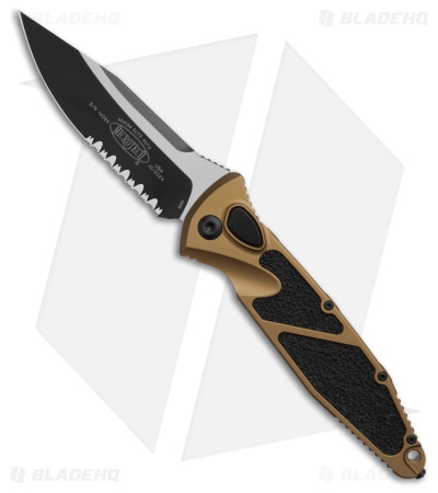 Microtech Socom Elite S/E Automatic Knife Tan Aluminum (4" Black Serr)