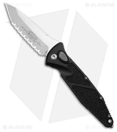 Microtech Socom Elite T/E Automatic Knife Black (4" Stonewash Full Serr)