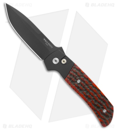 Pro-Tech Terzuola ATCF NYCKS Auto Knife Amber Jigged Bone (3.5" DLC MagnaCut)