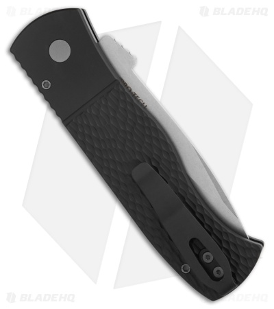 Pro-Tech Emerson CQC-7 Auto Black Jigged Aluminum Stonewash