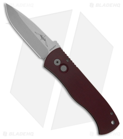Pro-Tech Exclusive Emerson CQC-7 Auto Knife Burgundy Micarta (3.25" SW)