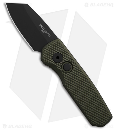 Pro-Tech Runt 5 MagnaCut Automatic Knife Green Textured Aluminum (2" DLC)