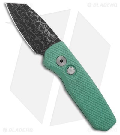 Pro-Tech Runt 5 Automatic Knife T. Blue Aluminum (2" Damascus)