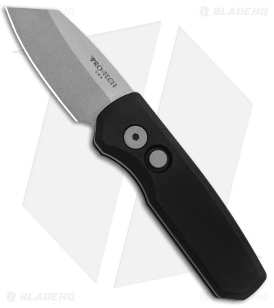 Pro-Tech Runt 5 MagnaCut Reverse Tanto Automatic Knife Black (1.9" Stonewash)