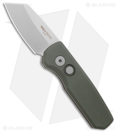 Pro-Tech Runt 5 Reverse Tanto MagnaCut Automatic Knife Dark Green (1.9" SW)