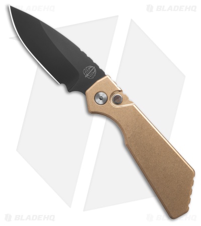 Strider + Pro-Tech PT Automatic Knife Bronze Al (3" Black)