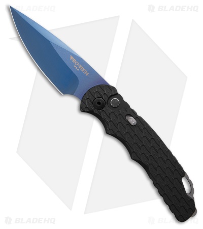 Pro-Tech TR-5 Limited Automatic Knife Black Feather Textured (3.25" Sapphire)