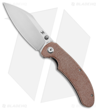 Kansept Knives Nesstreet Liner Lock Knife Brown Micarta (3.5" Satin S35VN)