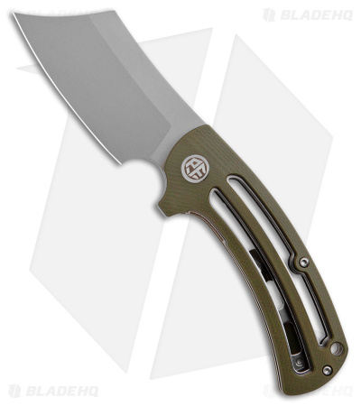 Petrified Fish Eddy Liner Lock Knife Green G-10 (3.18