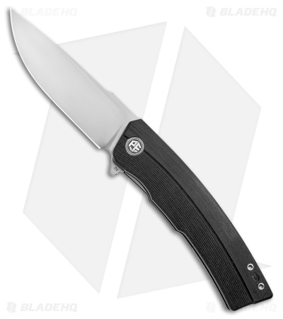 Petrified Fish Magazine Liner Lock Knife Black G-10 (3.7" Satin D2) PFP02