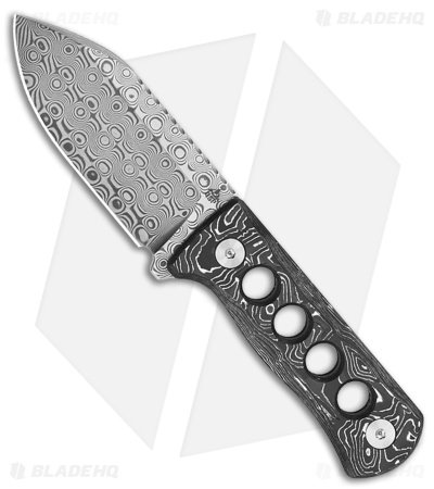 QSP Canary Neck Knife Fixed Blade Aluminum Foil Carbon Fiber (2.5" Dam)