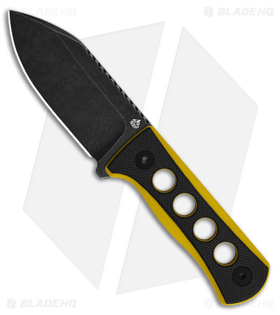 QSP Canary Neck Knife Fixed Blade Black/Yellow G-10 (2.5