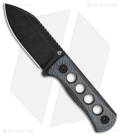 QSP Canary Neck Knife Fixed Blade Blue Denim Micarta (2.5